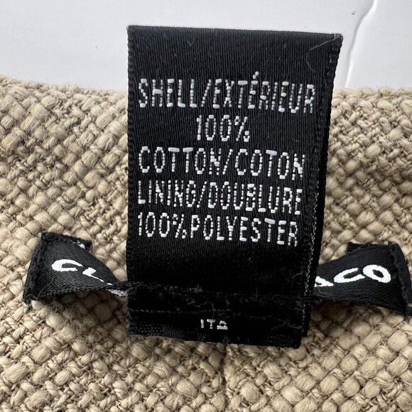 Sz‎ 4- Club Monaco Cotton Tweed Tan Lined  Metal Stud Embellishment Pencil Skirt - Picture 12 of 15